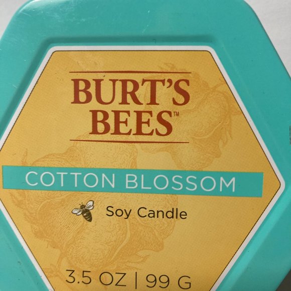 Burt's Bees Cotton Blossom 2 Wick Tin Soy Candle Set of 3 3.5oz DISCONTINUED - Picture 3 of 13